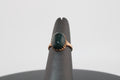 14K Yellow Gold Moss Agate Vintage Fashion Ring