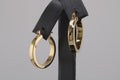 14k Yellow Gold Flat Hoop Earrings