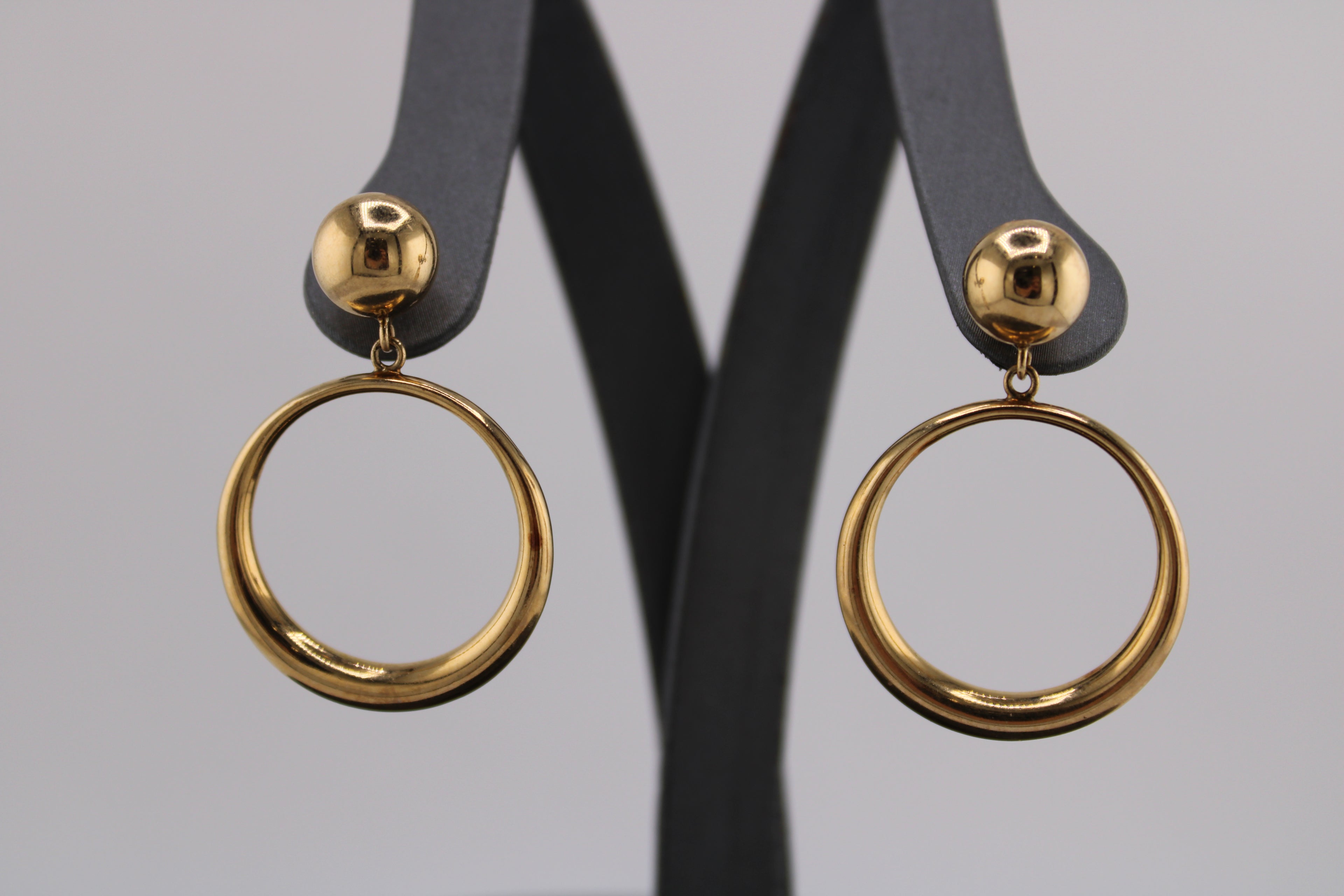 14k Yellow Gold Fashion Dangle Earrings