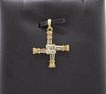 14k Yellow gold and natural diamond pendant.