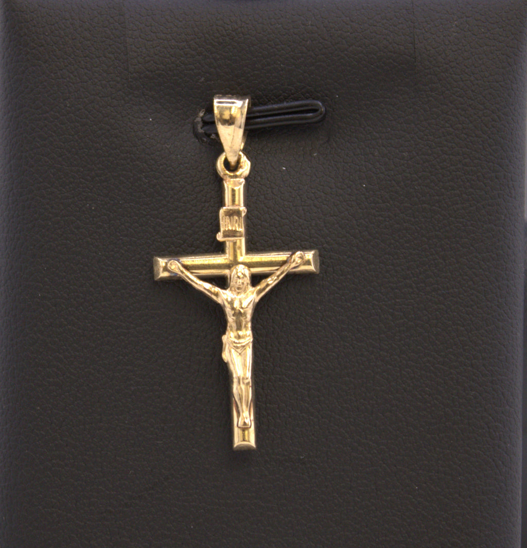 14k Yellow Gold Crucifix Pendant