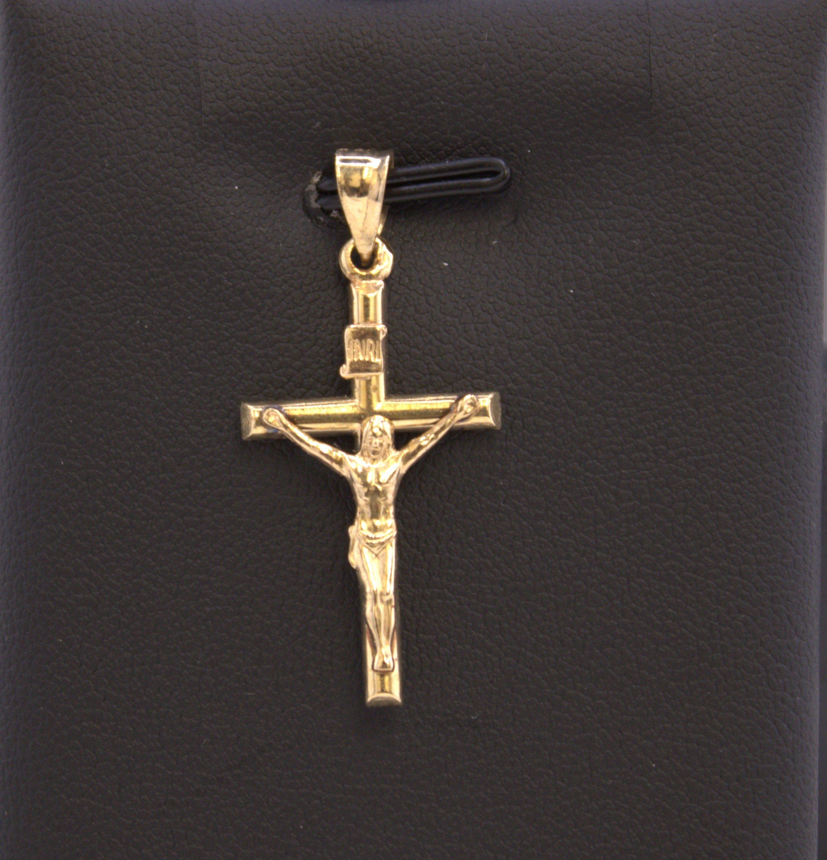 14k Yellow Gold Crucifix Pendant