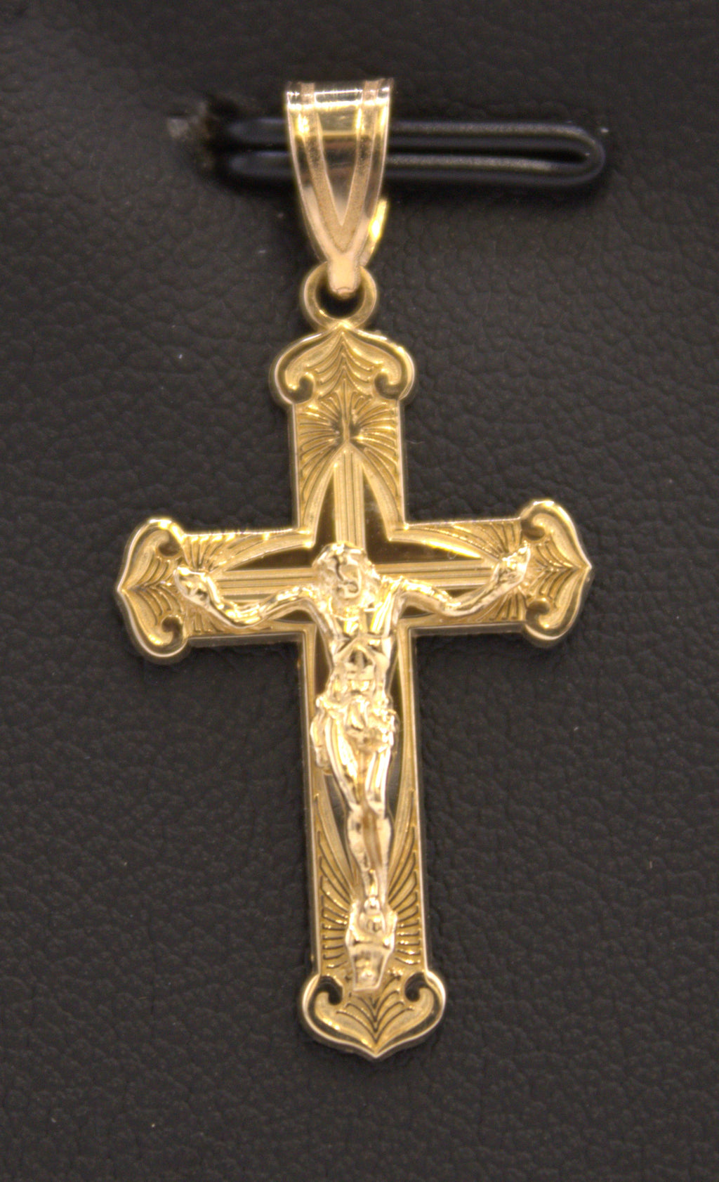 14k Yellow Gold Crucifix Pendant
