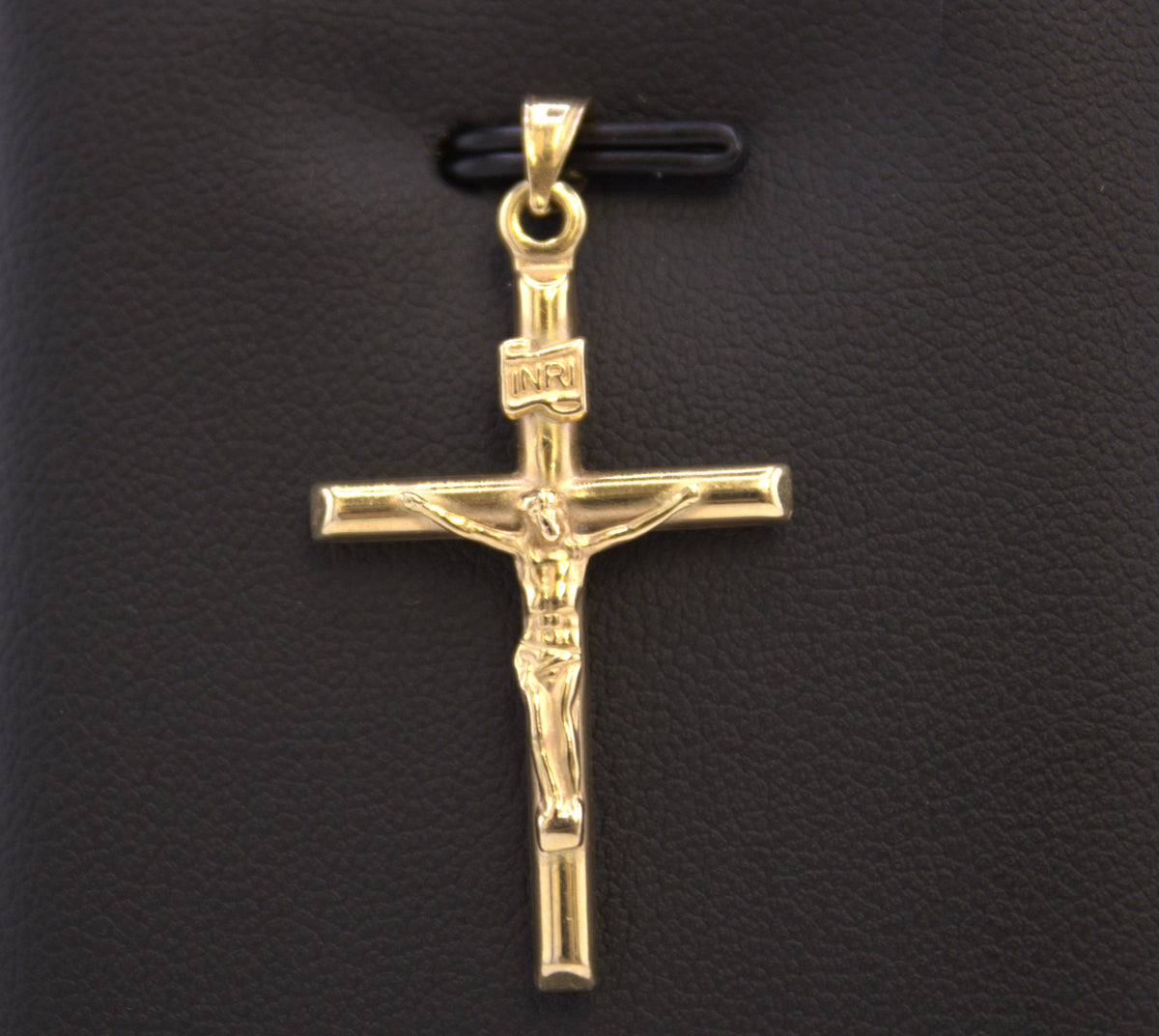 14k Yellow Gold Crucifix Pendant