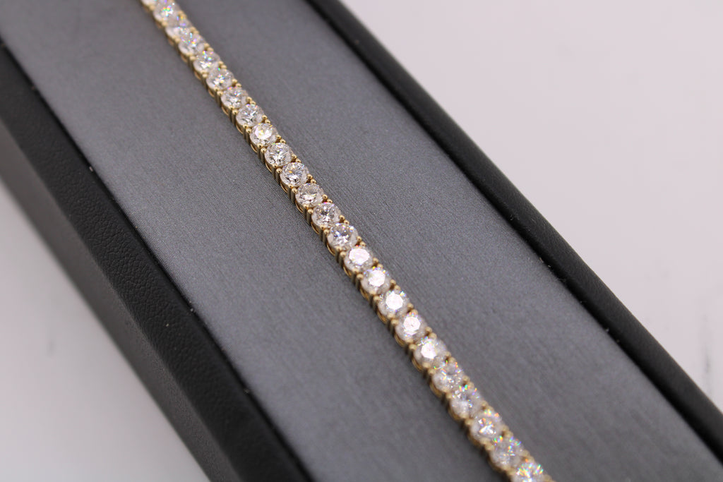 14k Yellow Gold Lab Diamond Fashion Bracelet.