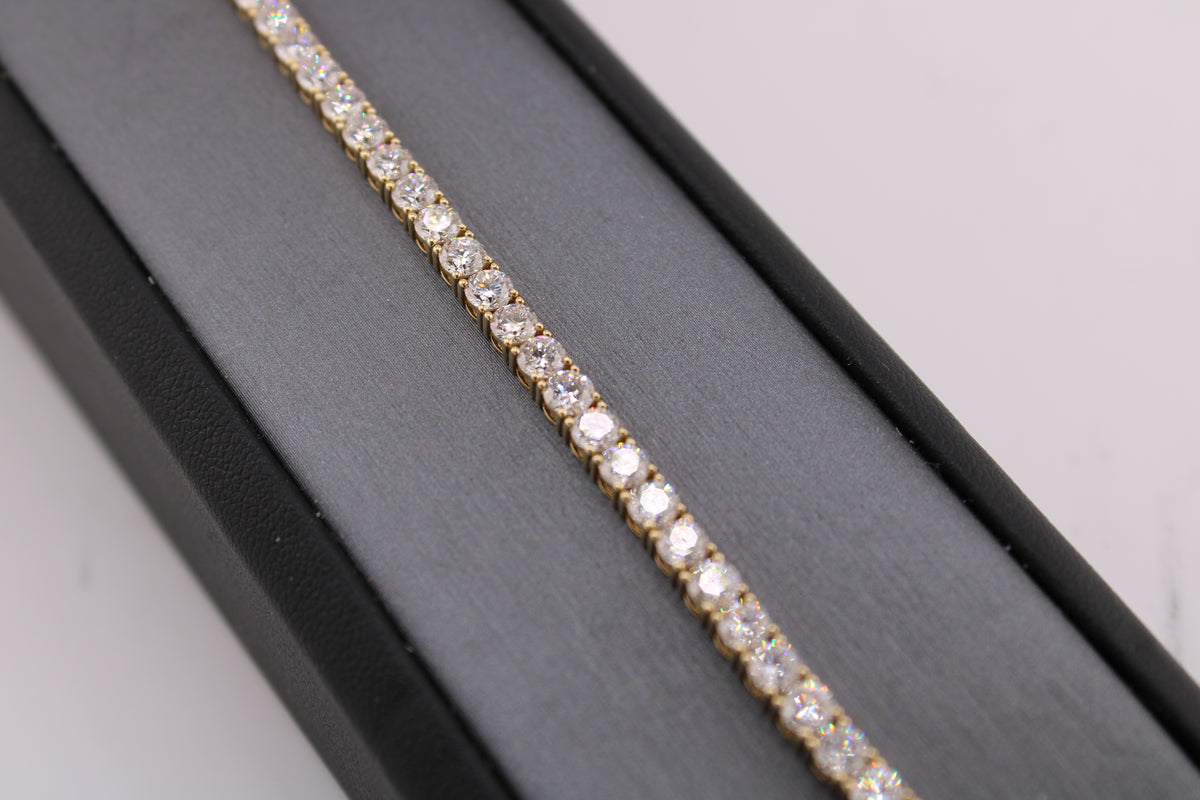14k Yellow Gold Lab Diamond Fashion Bracelet.