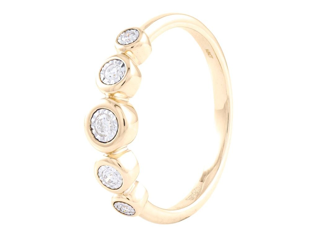 14K Yellow Gold Natural Diamond Fashion Ring