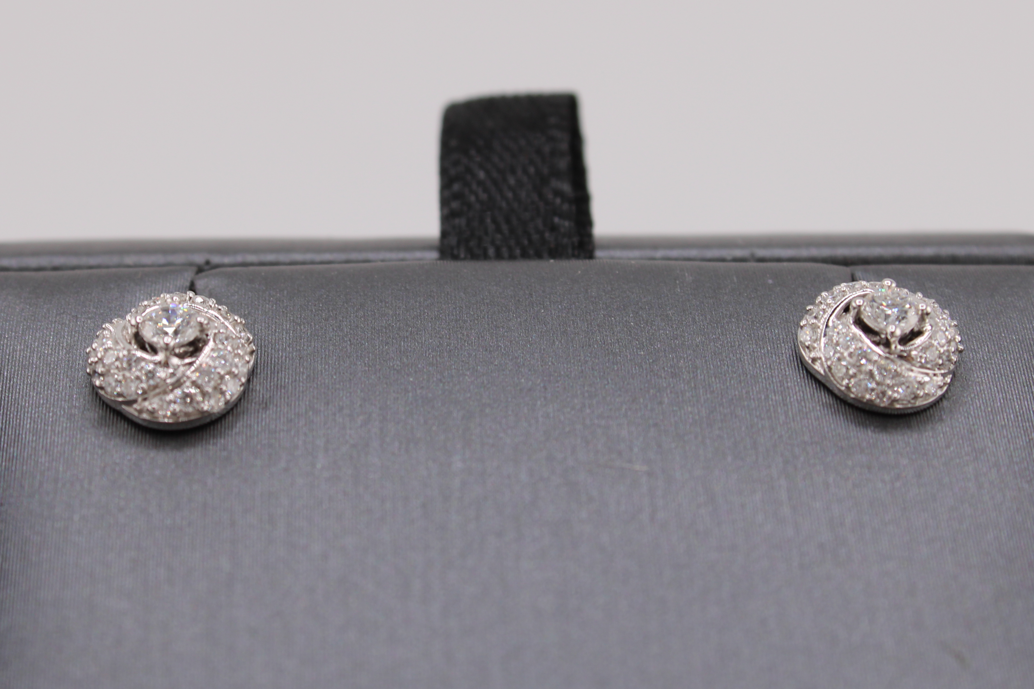 14k White Gold Natural Diamond Earrings