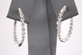14k White Gold Lab Diamond Hoop Earrings