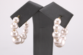 14kt Yellow Gold Natural Pearl Hoop Earrings