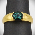Singed Soloman 18K Gold Ring with Natural AAA Emerald