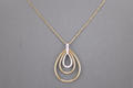 14k White and Yellow Gold Two Tone Fashion Necklace