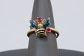 14k Yellow Gold Ruby Enamel Bee Ring
