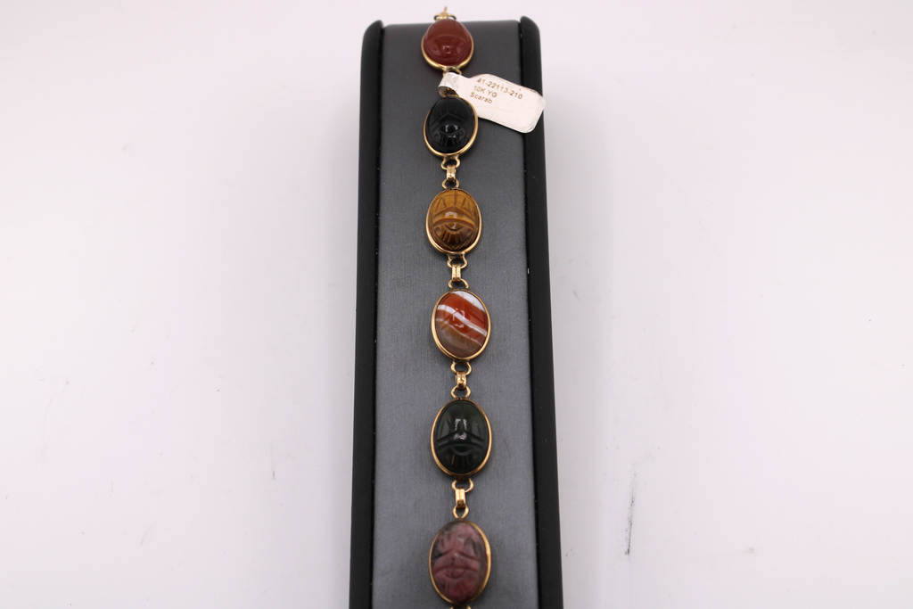 10kt Yellow Gold Scarab Fashion Bracelet
