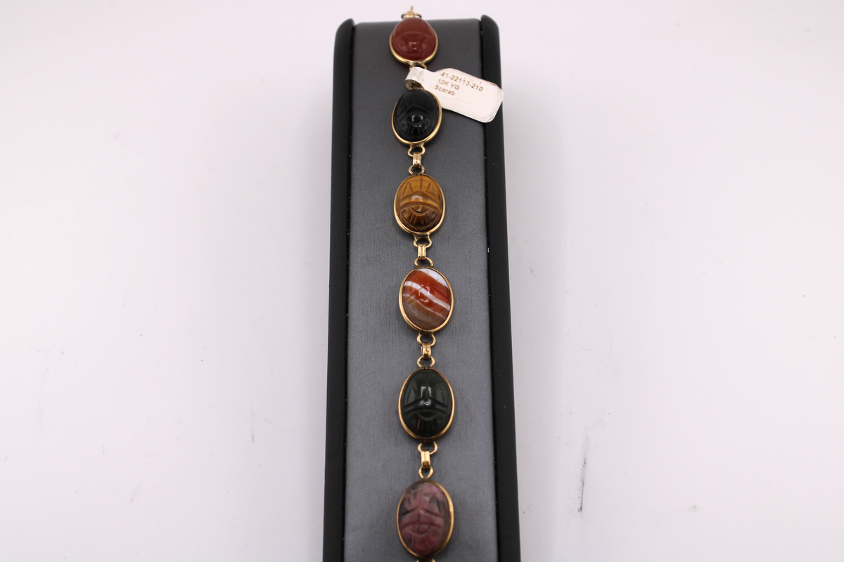 10kt Yellow Gold Scarab Fashion Bracelet