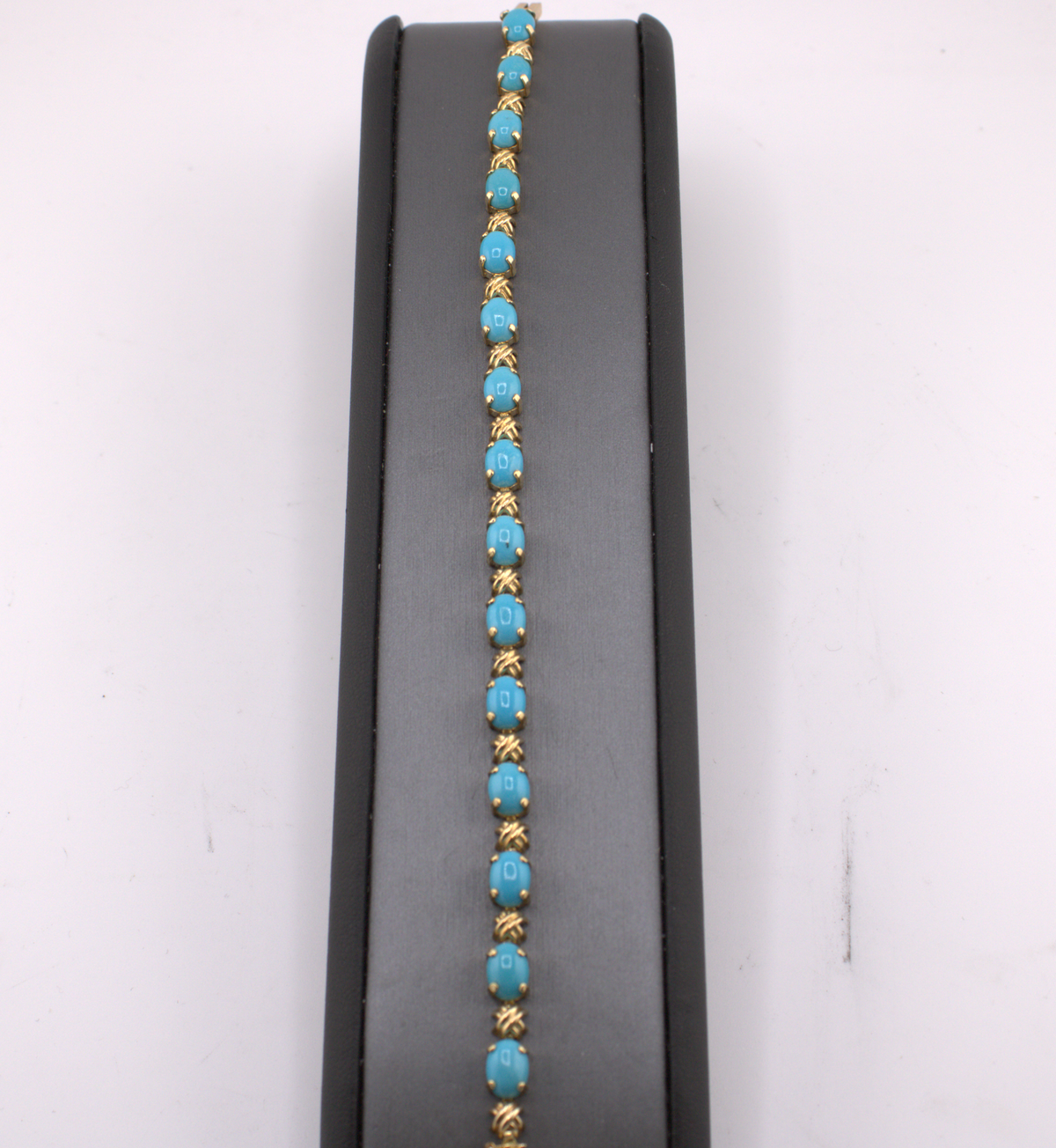 14kt Yellow Gold Turquoise Fashion Bracelet