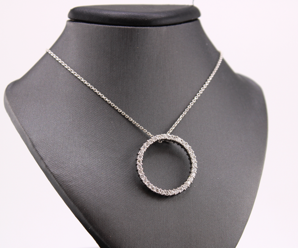 14kt White Gold Natural Diamond Fashion Necklace