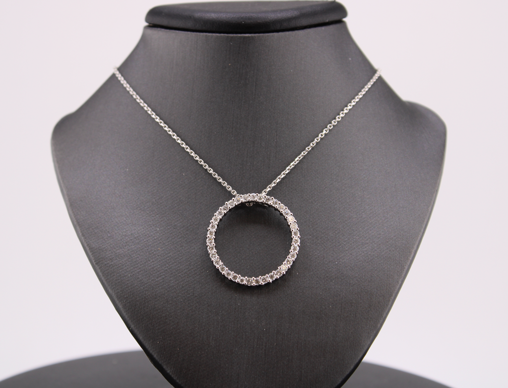 14kt White Gold Natural Diamond Fashion Necklace