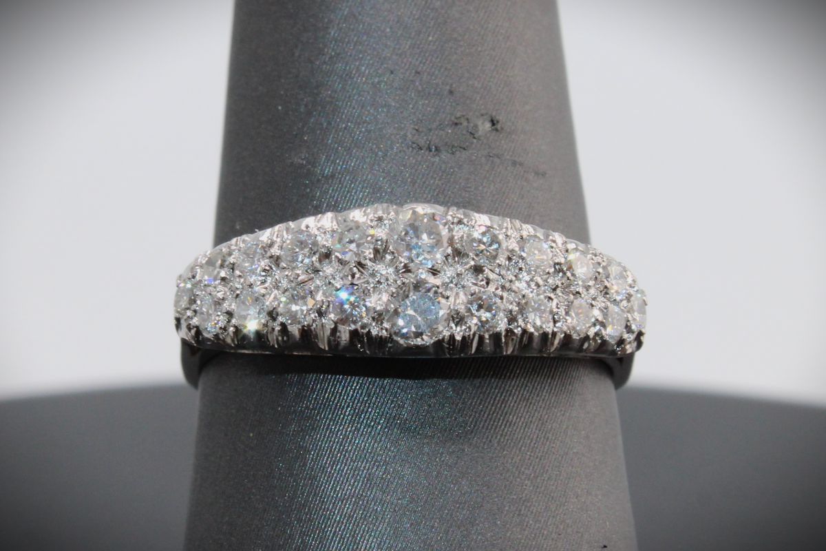 14kt White Gold Natural Diamond Fashion Ring