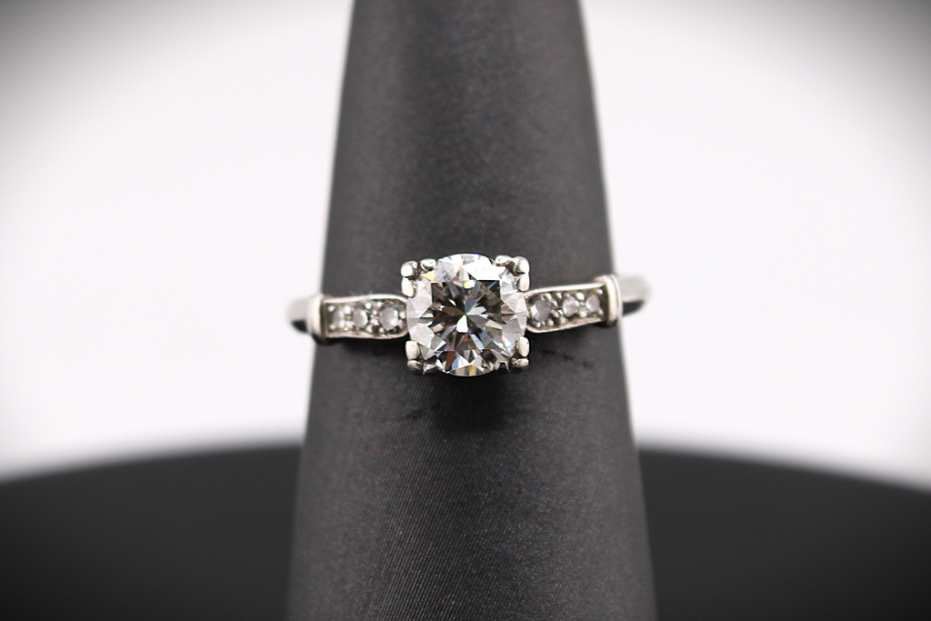 Platinum Natural Diamond Engagment Ring