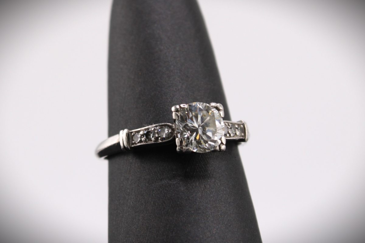 Platinum Natural Diamond Engagment Ring