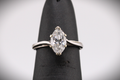 14k White Gold Natural Diamond Engagement Ring